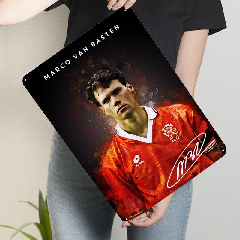 

Marco Van Basten Poster Football Player Metal Sign Aesthetic Room Decor Men Custom Soccer Tin Plates for Wall Art Decoration 20x30cm（7.8x11.8inch）