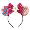 Trip Mickey Ears Headband For Girls Women Sequin Castle 5"Bow Hairband Festival Party Cosplay DIY Hair Accessories