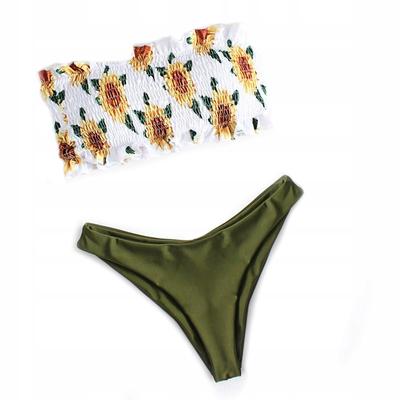 Swimsuit Bandeau Costume Beach Sunbathing Bikini Bandeau Two-Piece