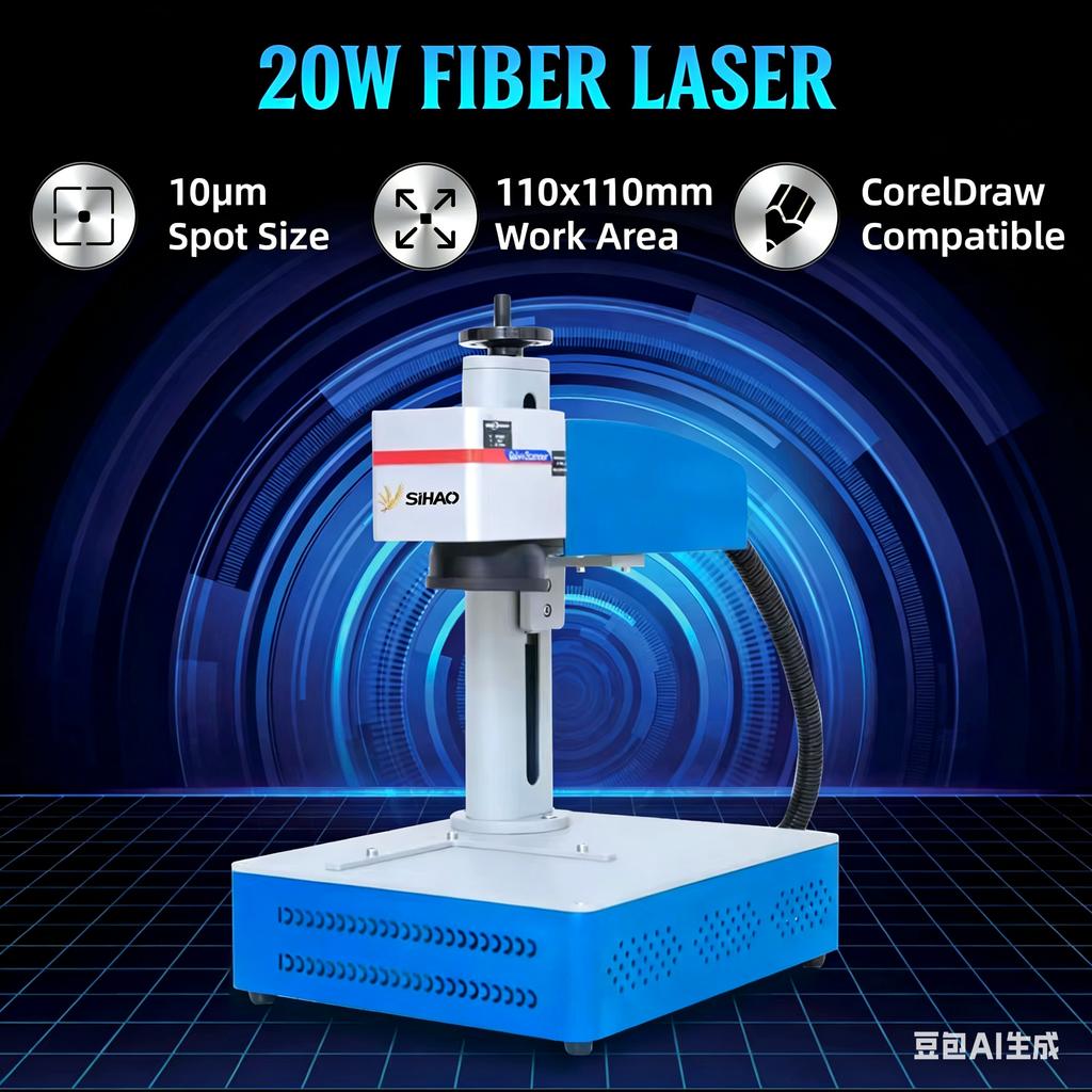 SIHAO Fiber Laser Marking Machine 20W 30W 50W Engraving Cutter