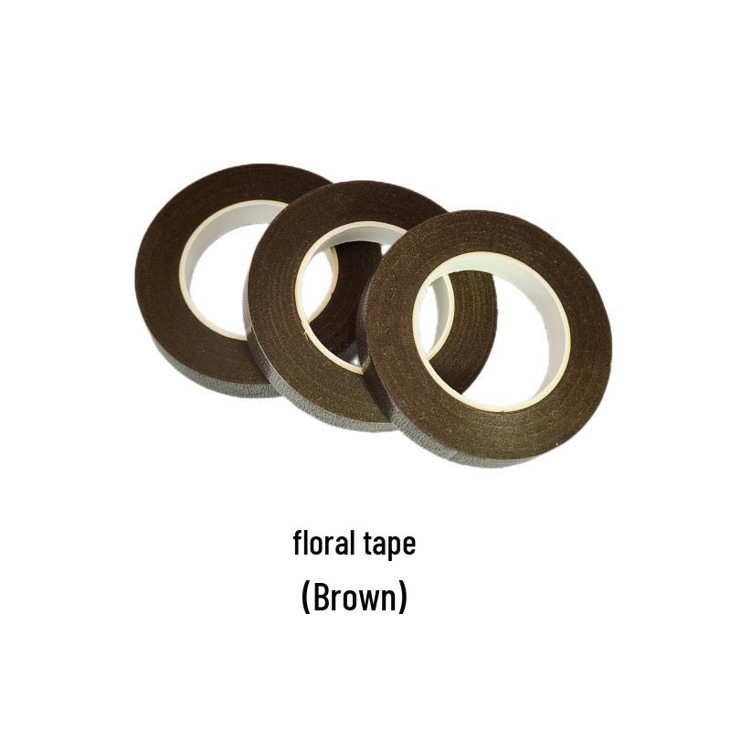 Handmade Green Floral Stem #2 with Glue-Wrapped Iron Wire for DIY Bouquets