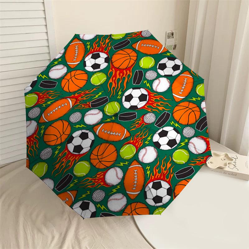 

1PC Sports Balls Footballs Umbrella-8-Rib Reinforced, Automatic Open, Lightweight & Durable, Fashion Accessory for Outdoor-D310