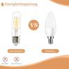 Pack de 6 ampoules E27 - NETTLIFE - T30 - 4W - 2700K blanc chaud - LED filament Edison