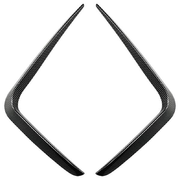 BMW 4 Series G22/G23/G26 M Sport Front Wind Knife Carbon Fiber Texture Trim Sticker (2020-2023)