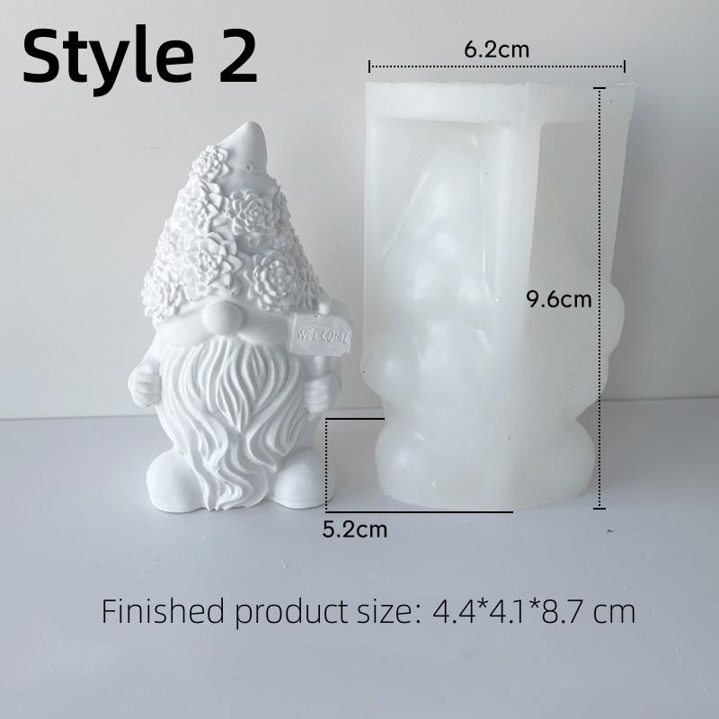 

2 стиля, новый безликий Санта-Клаус, силиконовая форма для свечей, сделай сам, рождественский гном, снеговик, гипсовая смола, мыло, лед, домашний декор, подарки