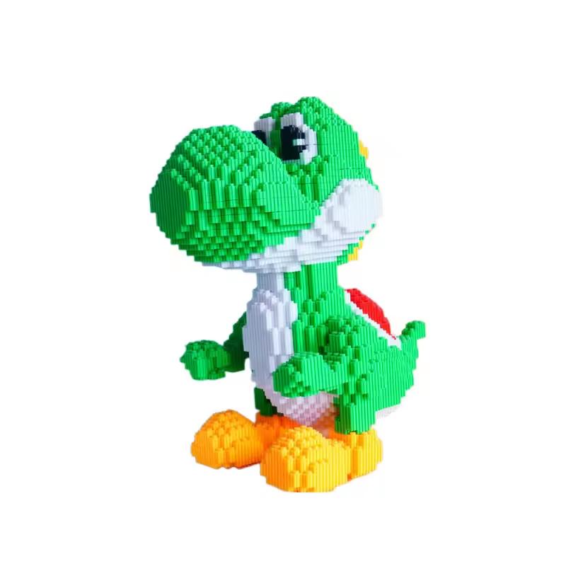 New Cartoon Mini Dinosaur Bearbrick Model Kids Toys DIY Assembled Small Building Block Micro Bricks Christmas Birthday Gift