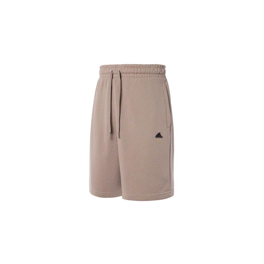 Adidas Solid Color Logo Running Training Breathable Shorts Men Bottoms Brown HS4389