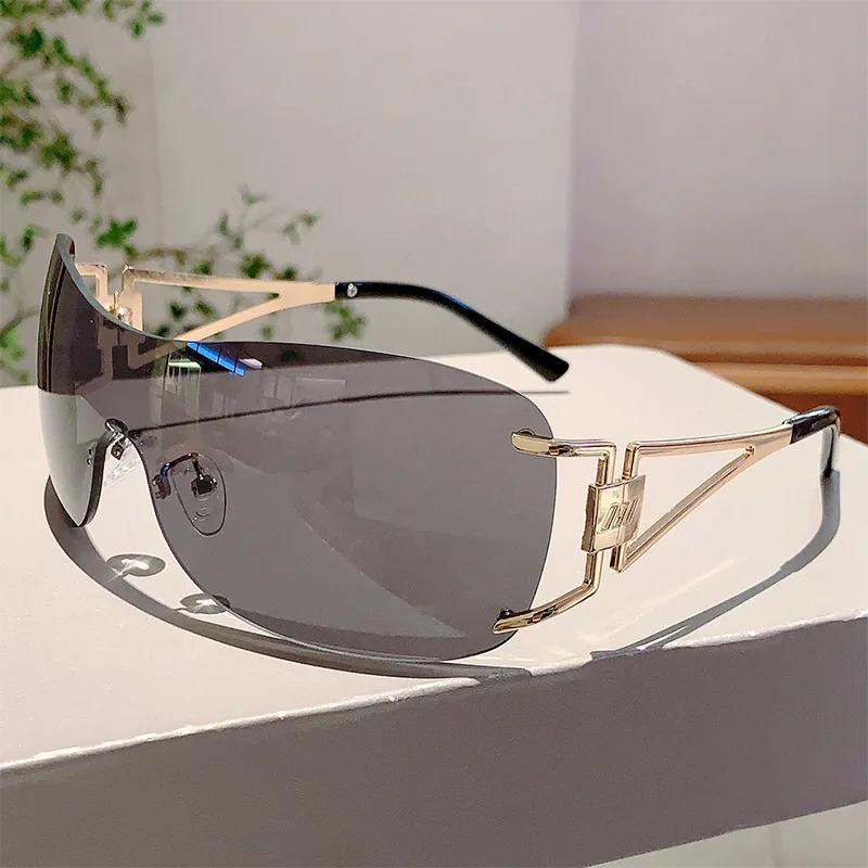 Fashionable And Trendy Sunglasses Frameless Cut Edge Integrated Sunglasses Uv Resistant Sunglasses Sunshade Glasses