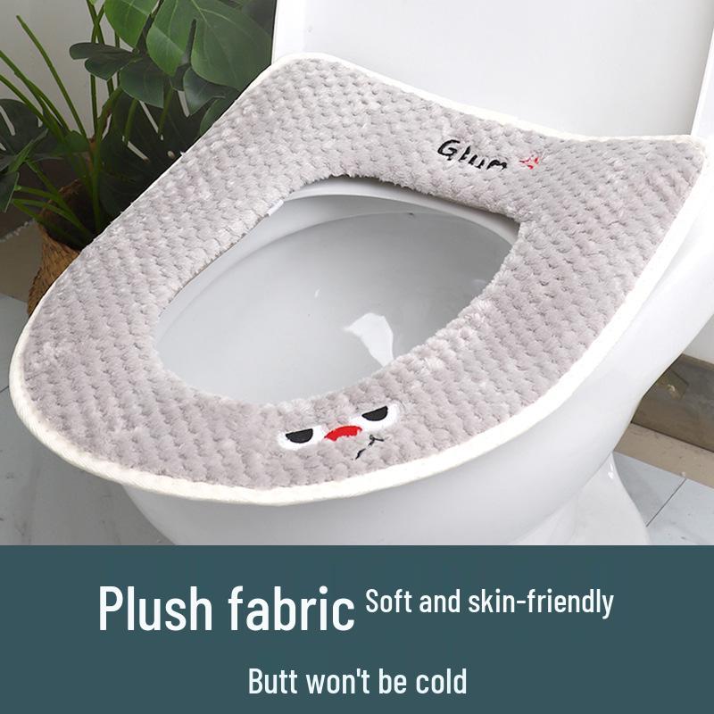 Cape Town Universal Plush Toilet Seat Cushion Set - Little Monster Design for All Seasons