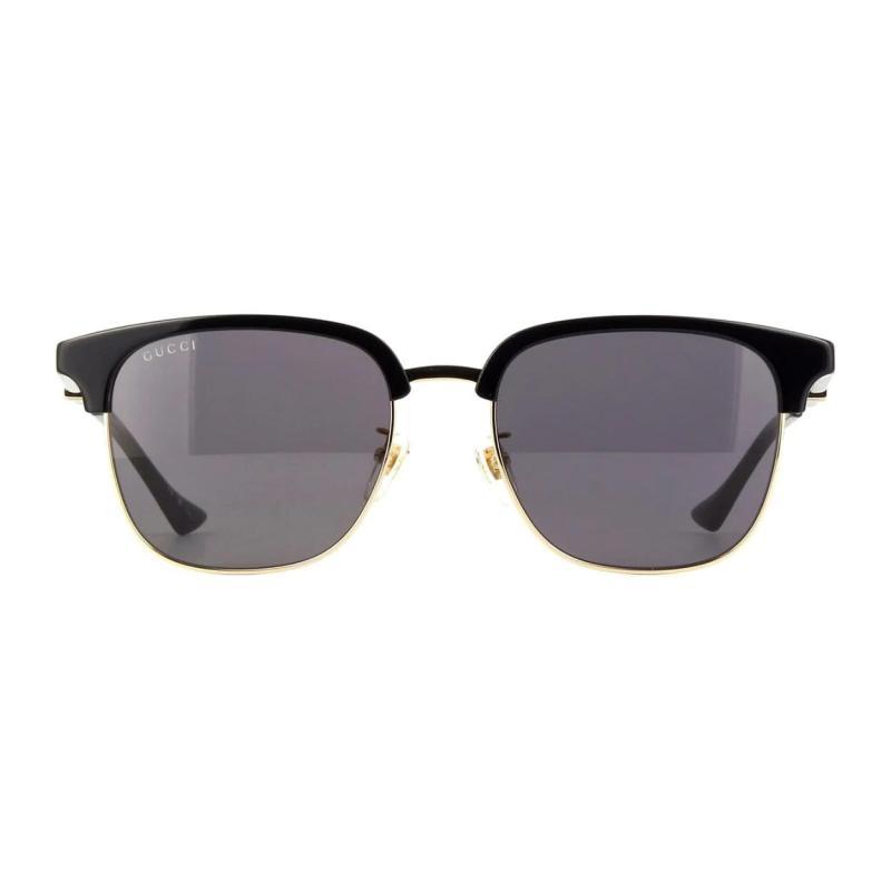GUCCI Lenses Logo Square Sunglasses Unisex Couple Black