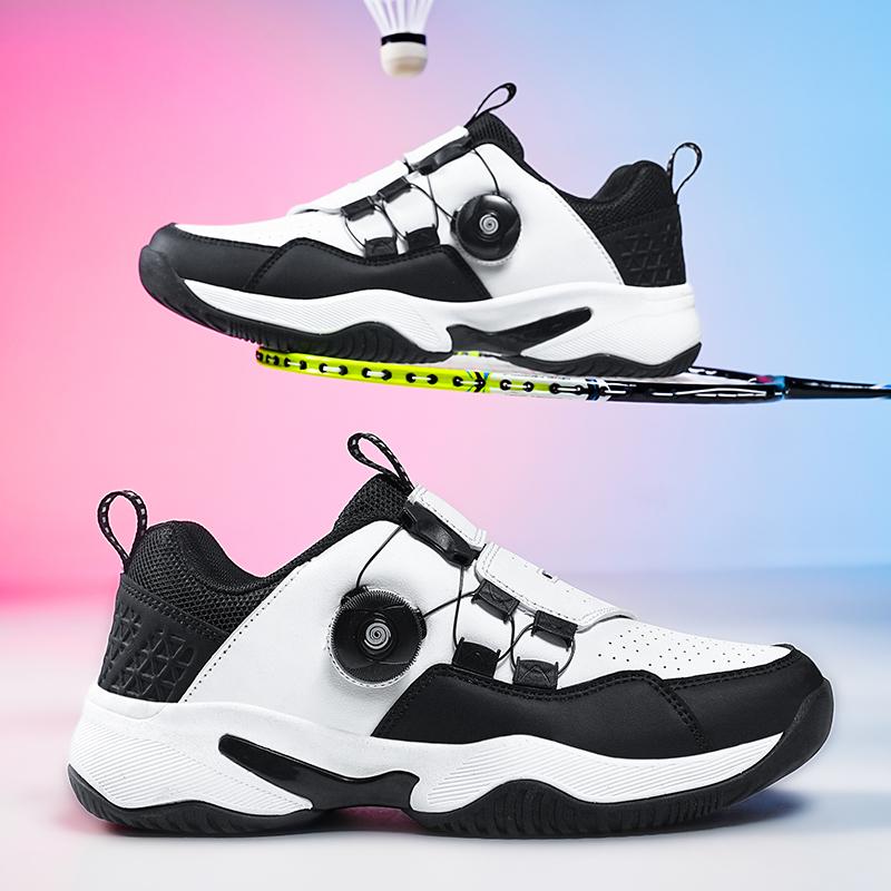 High Quality Men Wome Tennis Shoes 2025 with Fashion Knob Buckles Indoor Training Shoes Thick Soled Anti Slip Outdoor Sneaker