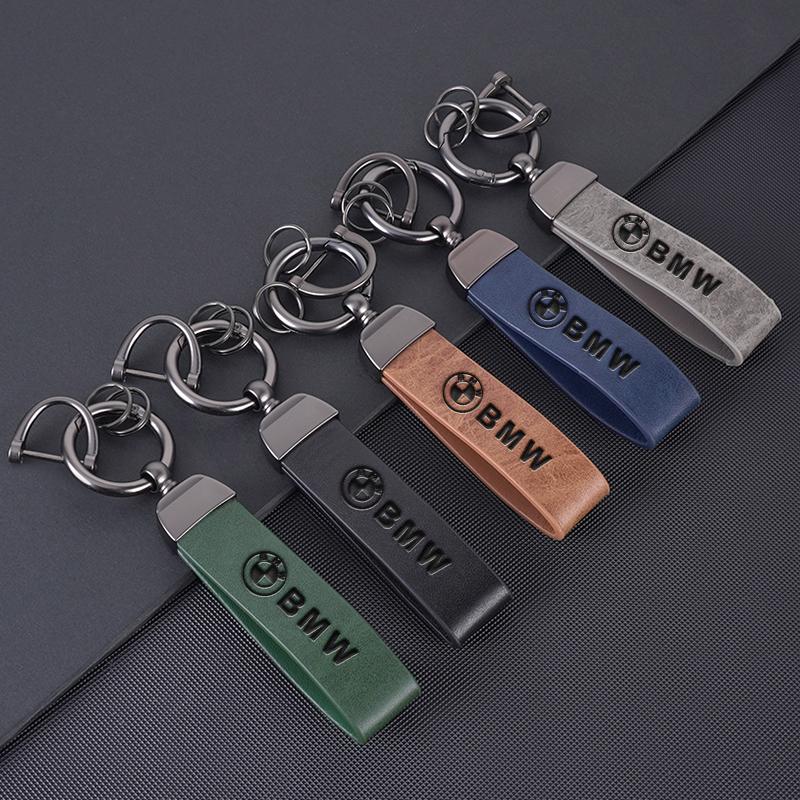 Leather Zinc Alloy Car Keychain Key Ring For BMW X1 X2 X3 X5 X4 X6 X7 G30 G20 G32 G11 G12 F40 F30 F20 F10 F34 F07 accessories msvc59