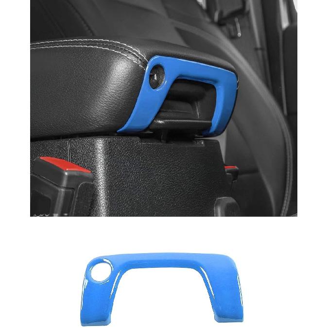 Savadicar Carbon Fiber Interior Accessories - Armrest Switch Bezel Trim Cover for 2018-Present Jeep Wrangler JL JLU 4XE & Gladiator JT - Premium