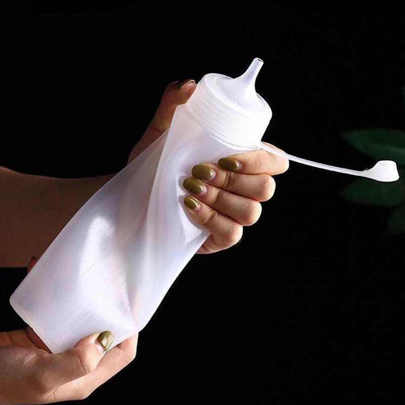 350/450/600Ml Squeeze Sauce Bottles Condiment Dispenser Large Mouth Dustproof Kitchen Seasoning Salad Sauce Olive Oil Bottle