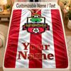 Flannel BlanketSouthampton FC Custom Name Text Personalized Soft Warm Throw Blanket Home Decor Gift