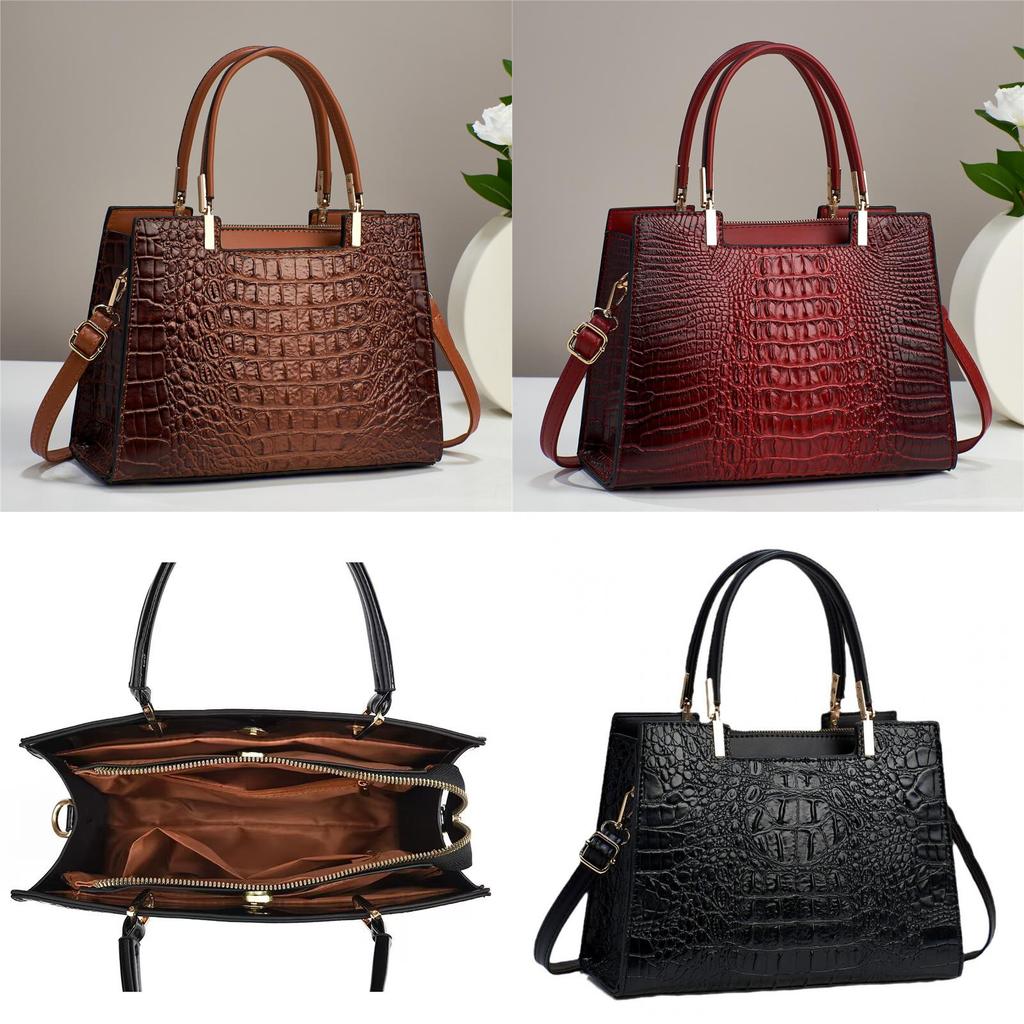 Stylish Crocodile Pattern Handbag 2023 New Large Capacity Women's Shoulder Bag