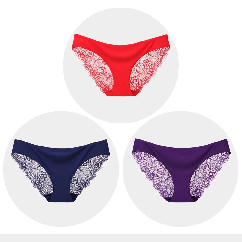 Intimo Donna Senza Cuciture Stampa Leopardo Intimo Donna Sexy Pizzo Nero Floreale Mutandine Senza Cuciture 3 pz/set