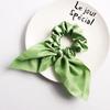 Elegant Bunnies Ears Hair Tie  Satins Scrunchie Solid Color Hair Accessory Ponytail Holder For Women and Girls