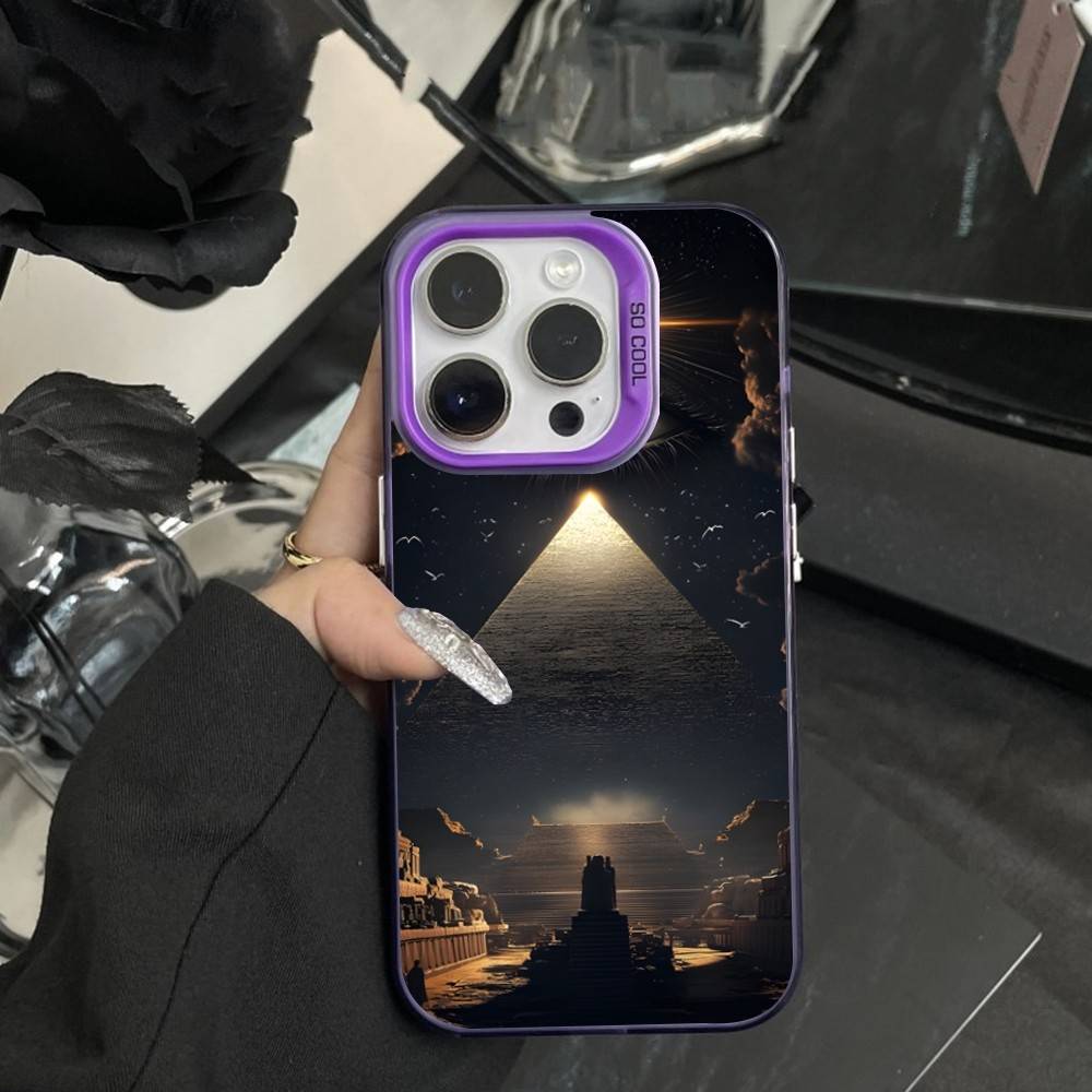 

Illuminati Eye Occult Phone Case For iPhone 16,15,14,17,13,12,11,XS,Mini,Pro,SE,MAX Purple Matte Silicone Cover iPhone14Pro