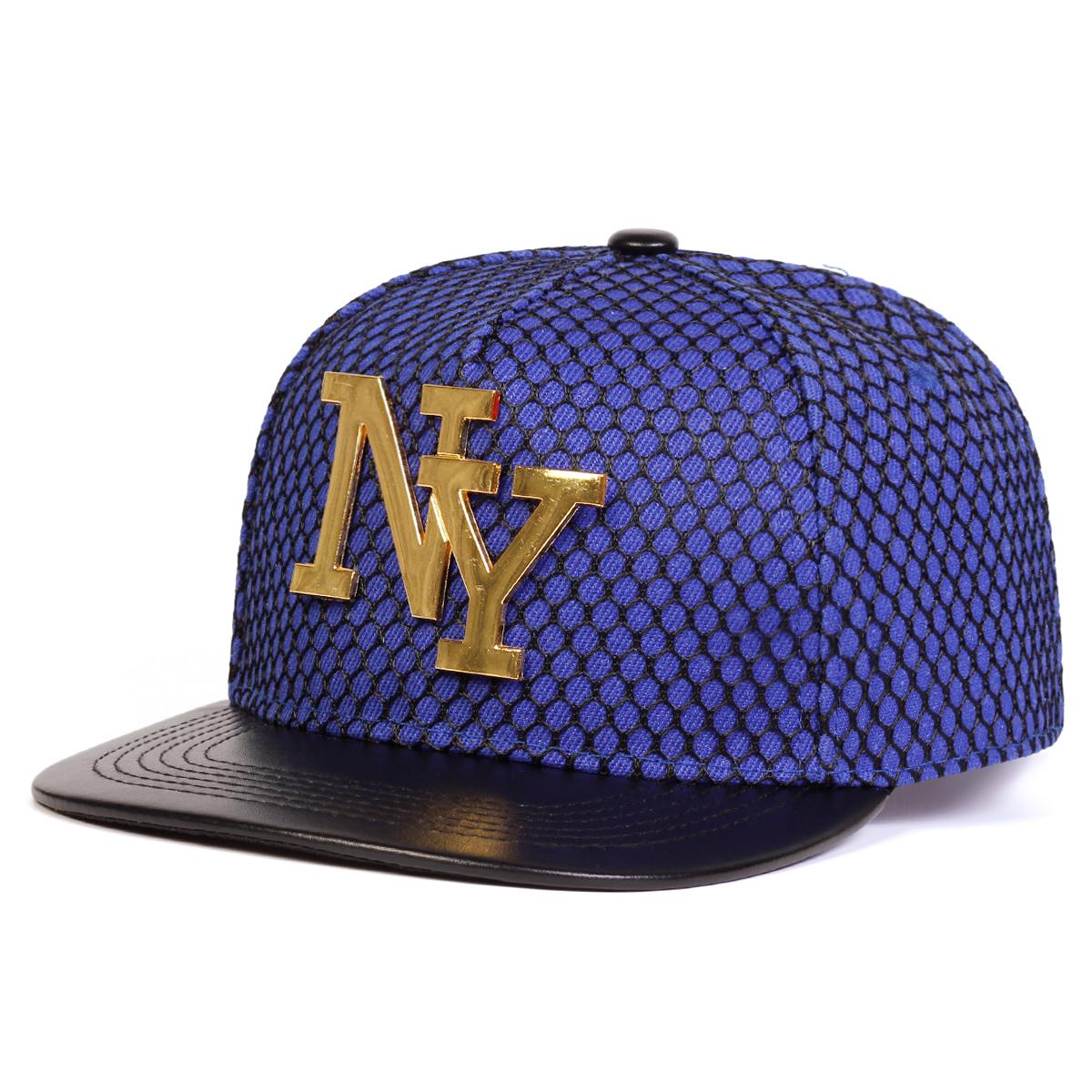 

Літера металева етикетка прикраса бейсболка мода сітка Snapback капелюх чоловіки на відкритому повітрі спорт капелюхи хіп-хоп кепки синій