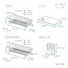 Kawaguchi Koki Over the Sink Telescoping System Drainer Rack Depth 23cm Stainless Steel Tier 2 Tsubame Sanjo Made in Japan 22420 (1 Baskets)