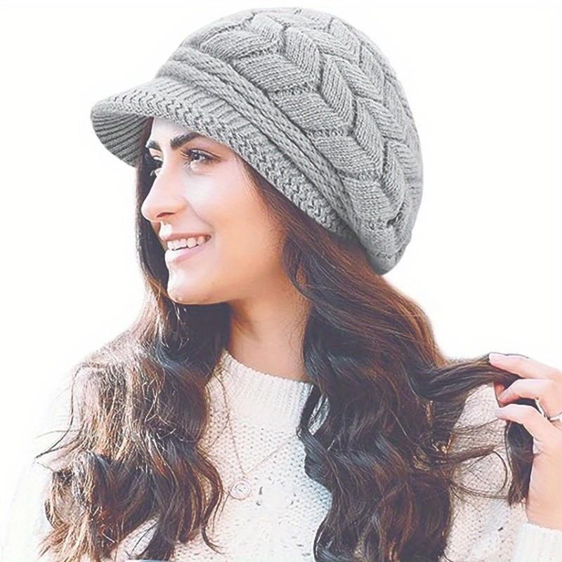 Women's Winter Hat Fleece Thickened Fashion Warm Casual Knitted Wool Temu Xiyin