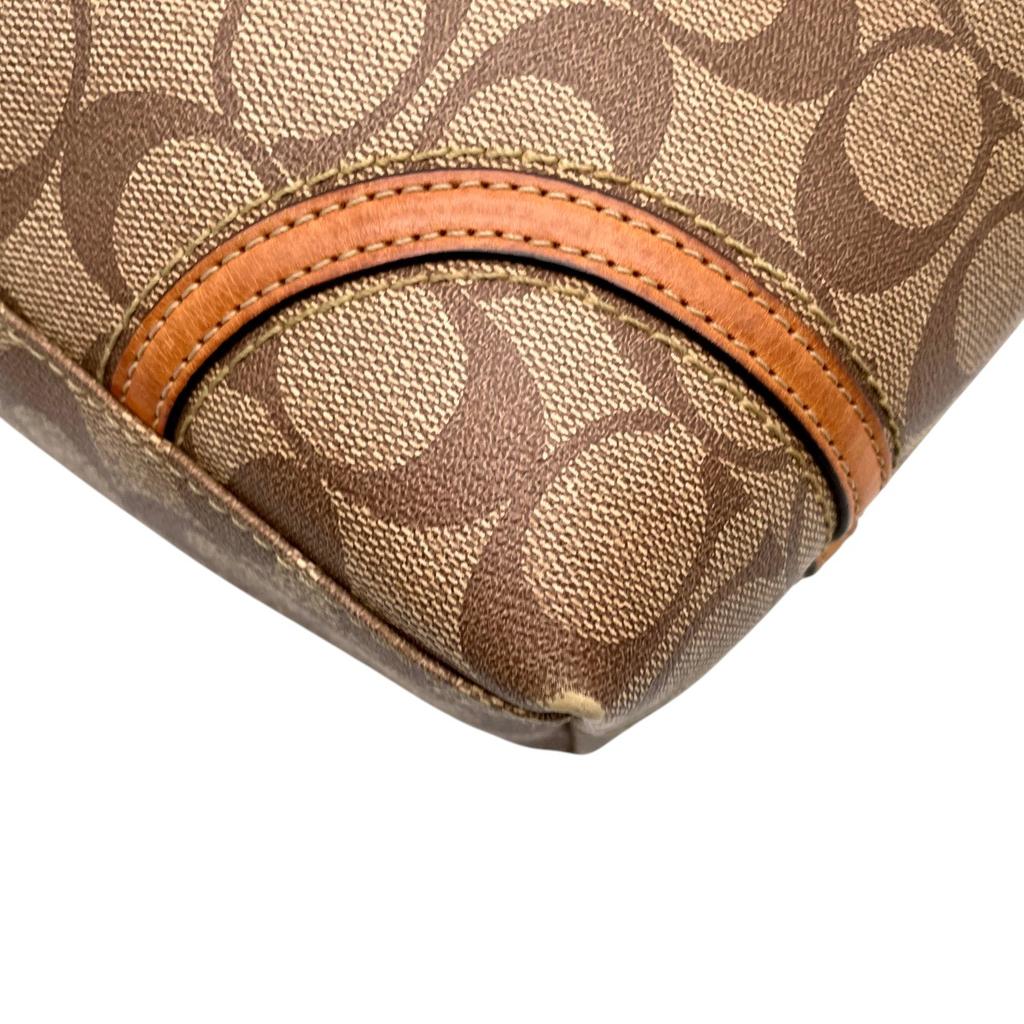 Used COACH Handbags / Mini Tote Bags Heritage Signature Heritage Top Handle Mini ToteHandbag Brown PVC/leather Women