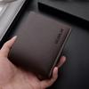 Slim Leather Wallet for Men Thin Bifold Credit Card Holder Minimalist Short Purse with ID Window