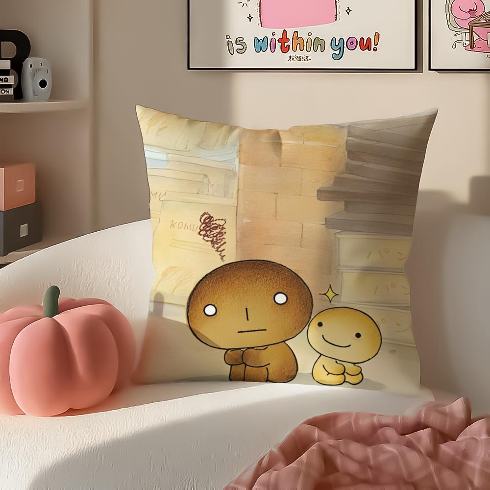 Japan Kawaii KKogepanS Cushion Cover Pillowcase Short Plush Invisible zipper Room Sofa Cushion Cover