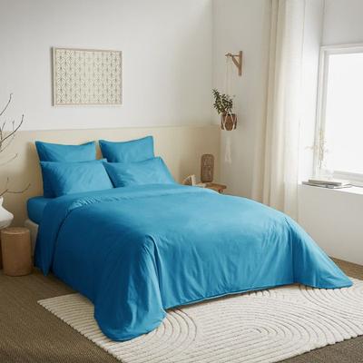 Complete Pack 6 Pieces Single Color Turquoise Duvet Cover for Bed 140 X 190 Cm