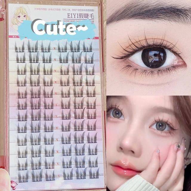 

Mogugu - Individual Cluster False Eyelashes Black - One Size