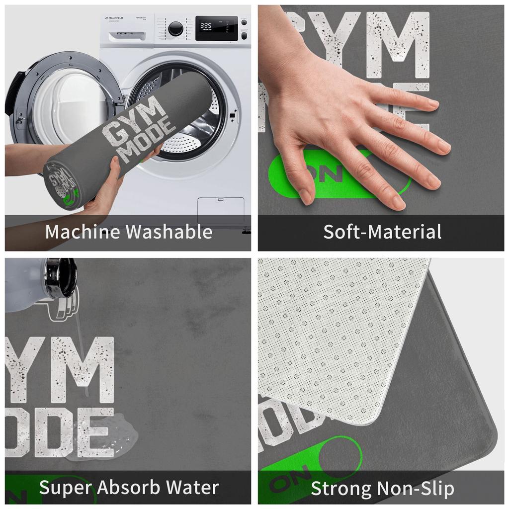 Gym Mode Activated Design Door Floor Kitchen Bathroom Mats Anti-Slip Outdoor Doormat Garden Entrance Rug Carpet Footpad