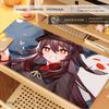 HYBXAXC Genshin Impact Hu Tao Anime Rubber Mouse Pad Large Mousepad Mat Deskmat Pc Accessories Desk Protector Gamer Keyboard Pad