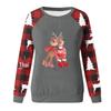 2023 Autumn Winter Women's Reindeer Print Round Neck Casual Long Sleeve Hoodie