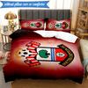 3-teiliges weiches Bettwäscheset mit FC-Wappen-Design, inklusive 1 Bettbezug und 2 Kissenbezügen. Perfekt für Schlafzimmer, Wohnheim, Fan-Geschenk