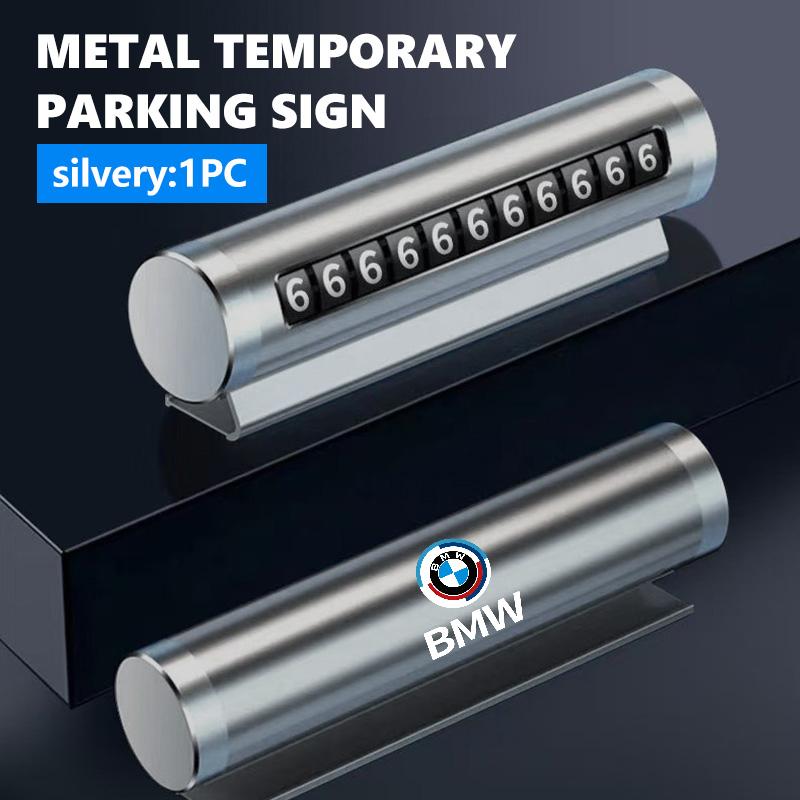 BLQ1 Car Phone Number Plate Temporary Parking Stickers Rotate Park Stop For BMW M 1 3 4 5 6 7 Series X1 X3 X4 X5 G20 G38 F48 E36 E39