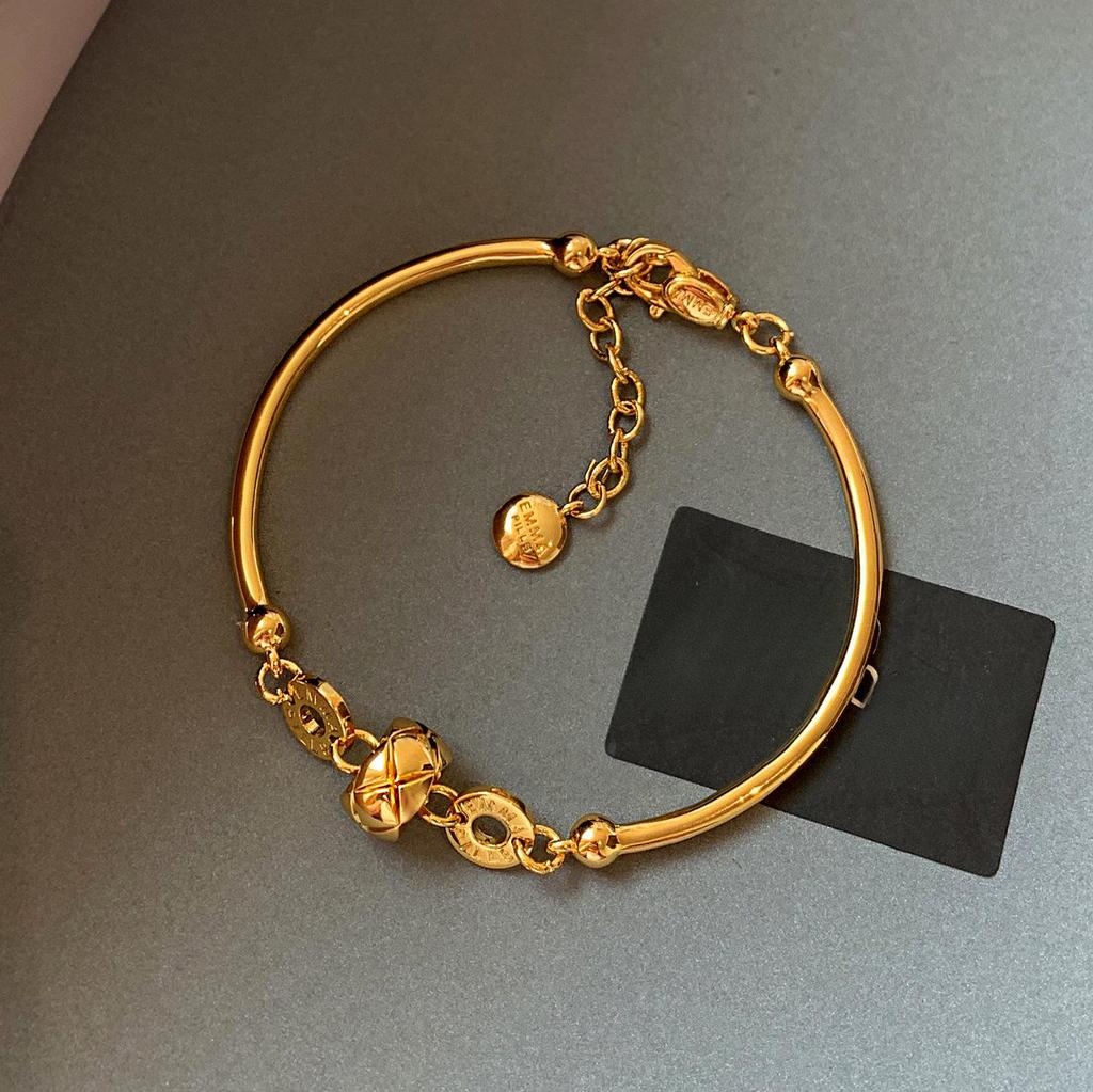 Gold Plated Bamboo Section Bracelet and Earrings Set - Chic, Stylish, Unique Jewelry for Women