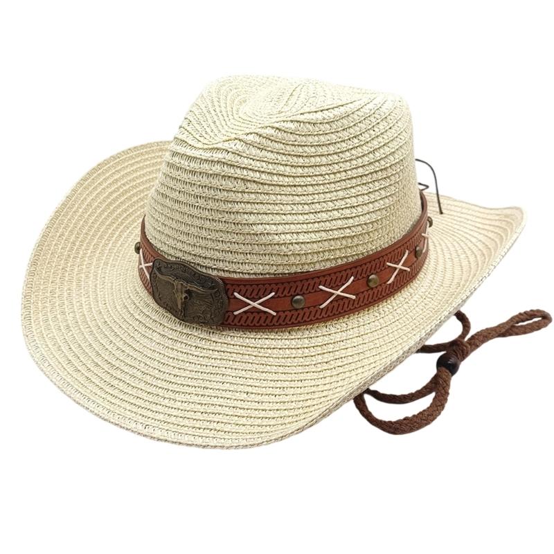 

Lightweight Foldable Victorian Hat Adjustable Size Natural Paper Straw Design M