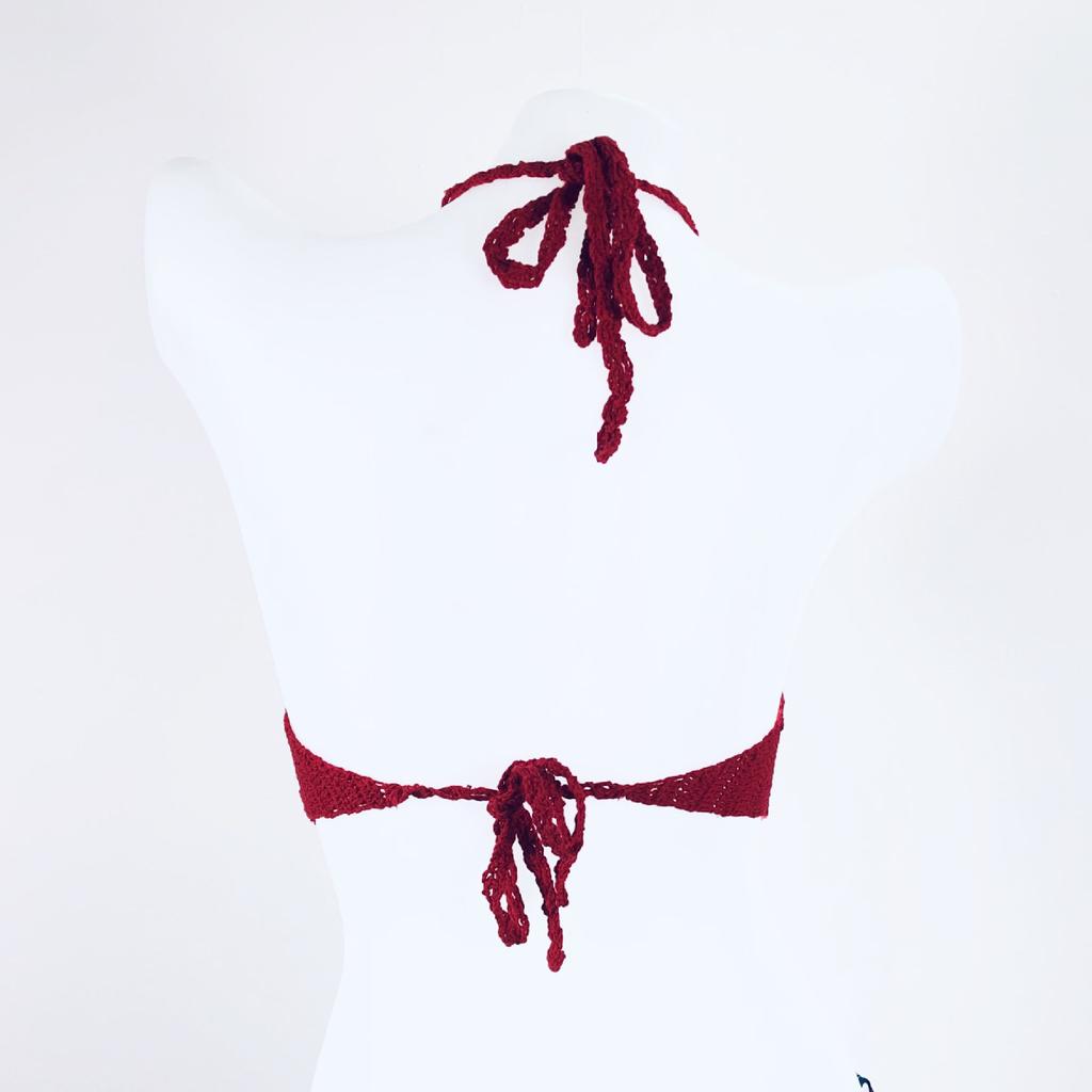 Beach BH Strikket Hollow Out Pustende Overdeler Uformell Sexy Undertøy BH