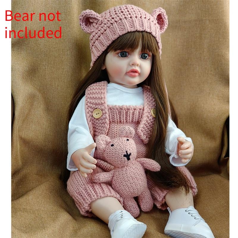 All-pink 55cm Full Silicone Baby Doll Soft And Flexible With Lifelike Features