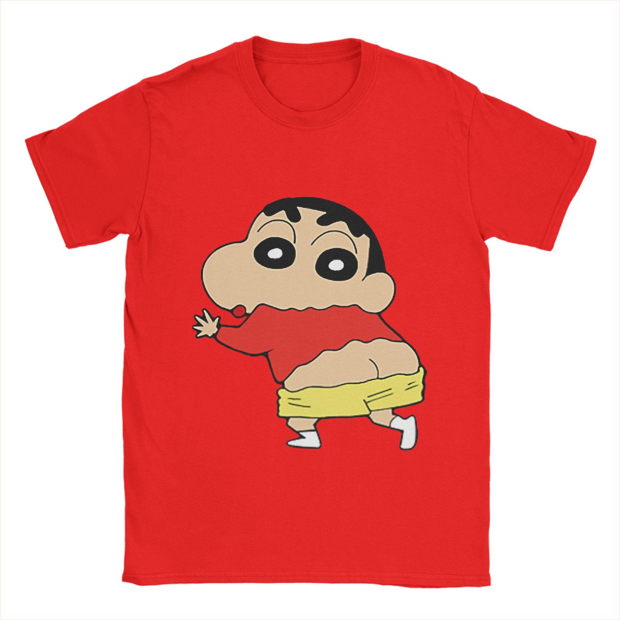 XIXI Fashion Crayon Shin-chan T-shirt Zomer 100% Katoen T-shirts Voor Mannen Vrije Tijd Casual T-shirt Korte Mouw Esthetische Kleding L