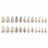 Christmas Wearable Manicure Nail Art Patch Ballet Shape Gradient Snowflake Fake Nails Christmas Wearable Nails