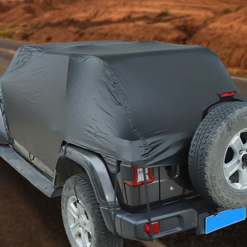 Vanntett allværs frontrute solskjerm i skinn bildeksel Passer til Jeep Wrangler JL 4-dørsversjon 2018-2023 Eksteriørtilbehør