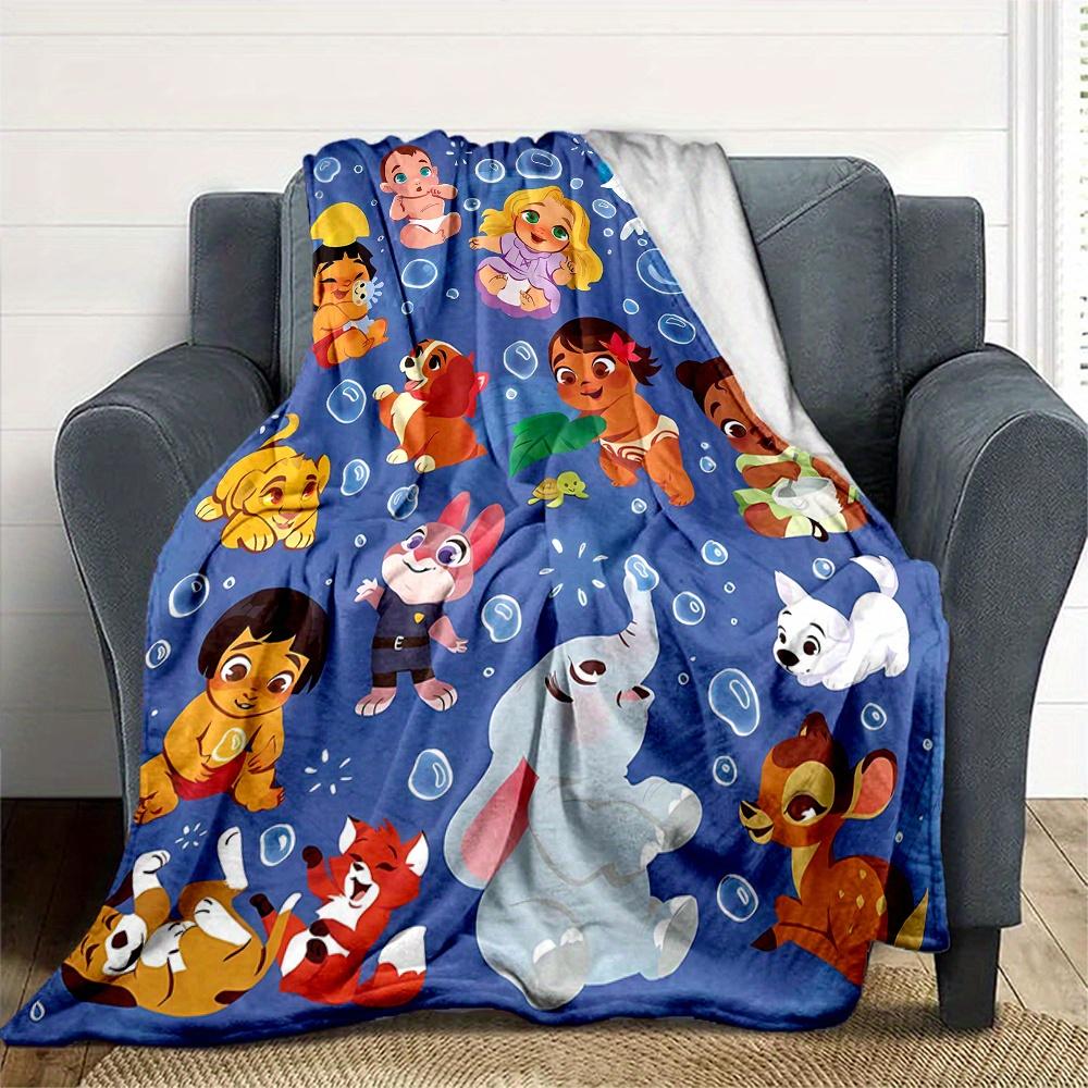 1pc, Disney Small Cartoon Throw Blanket Cartoon Character Decorative Blanket for Room, Soft Bedding Cover, Perfect
