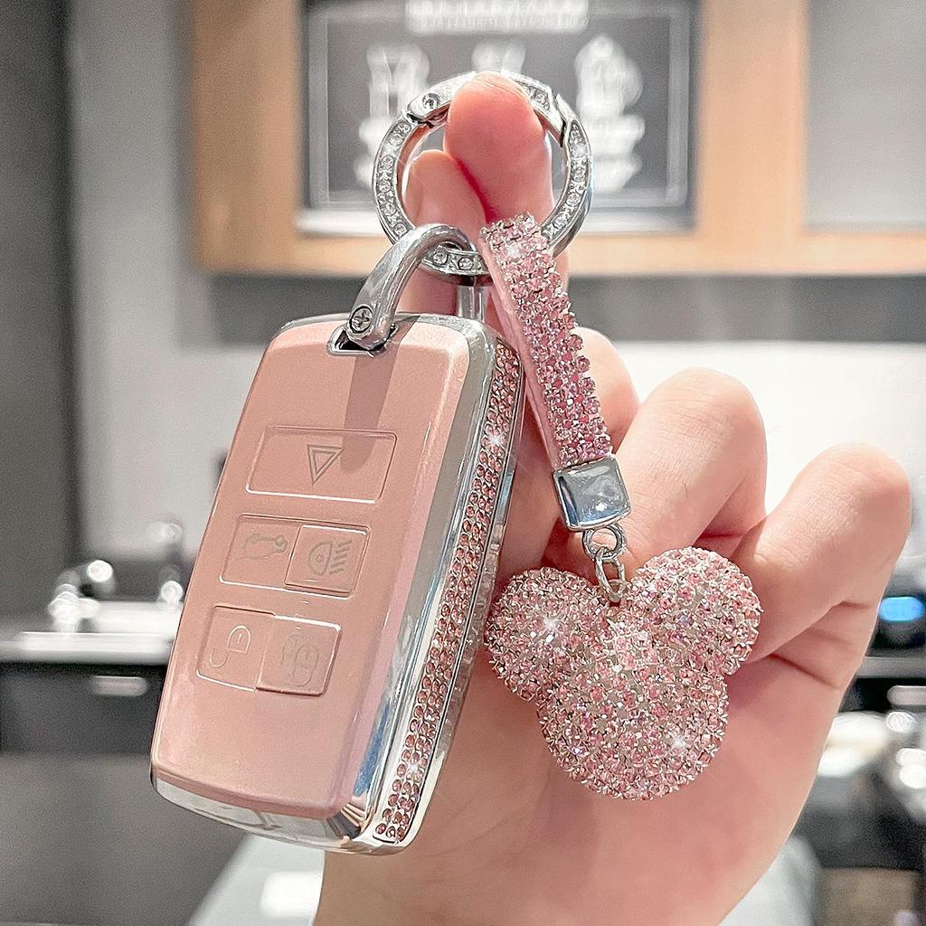 Land Rover Schlüsselhülle für Discovery, Range Rover Evoque, Velar, Freelander, Defender, Sport - High-End Auto-Schlüsselhülle