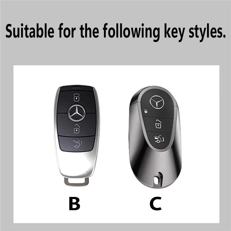 Alloy Car Key Case For Mercedes Benz E C S GLC Class E200 E400 E63 W213 S550 S560 C260 A200 Cover Shell Fob Car Accessories