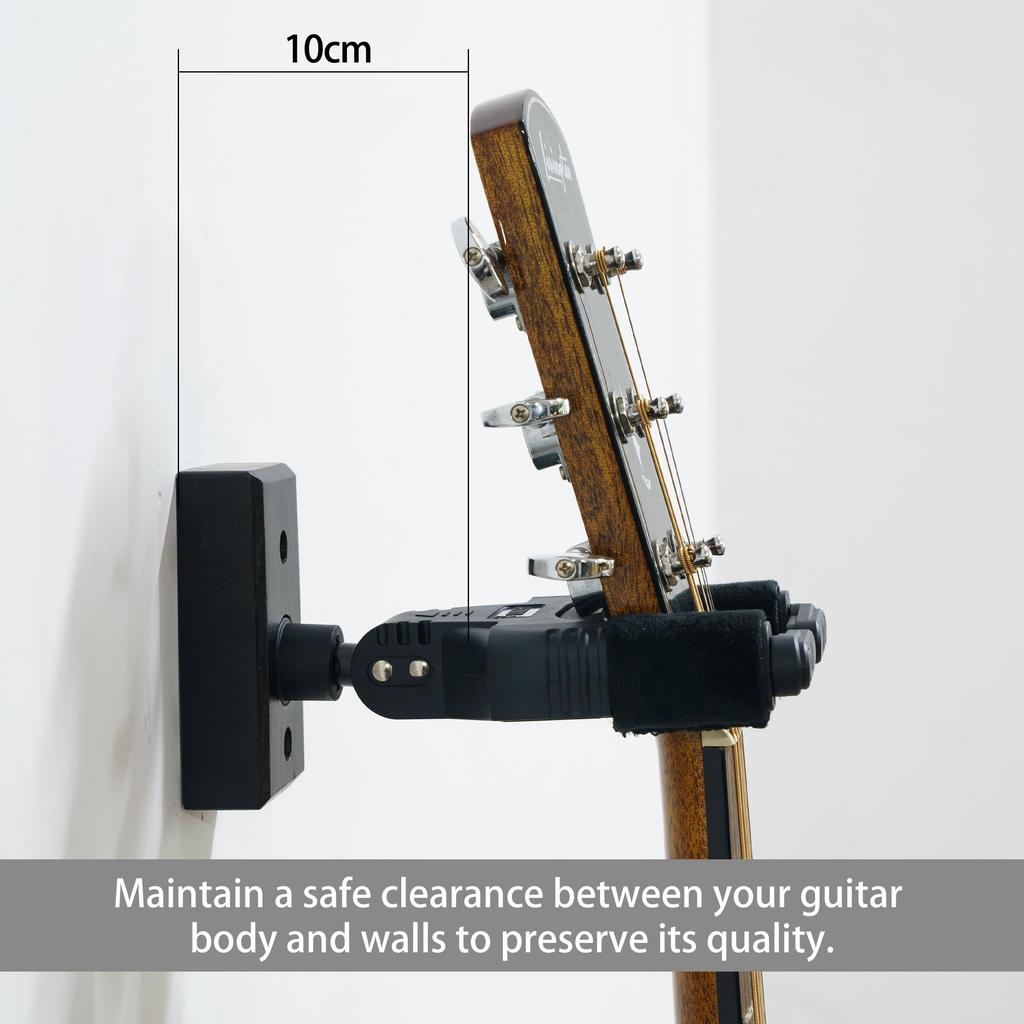 Sondery Guitar Wall Mount Stand Wall Mount Holder for Ukulele and Easily Attaches To Wood Wood and Brick Walls Hanger, Hook, Bass, Auto-Locking,