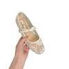Gentle Evening Breeze Bow Ballet Shoes Girl 2025 New Fairy Hollow Mesh Lace Embroidered Shoes Single Shoes
