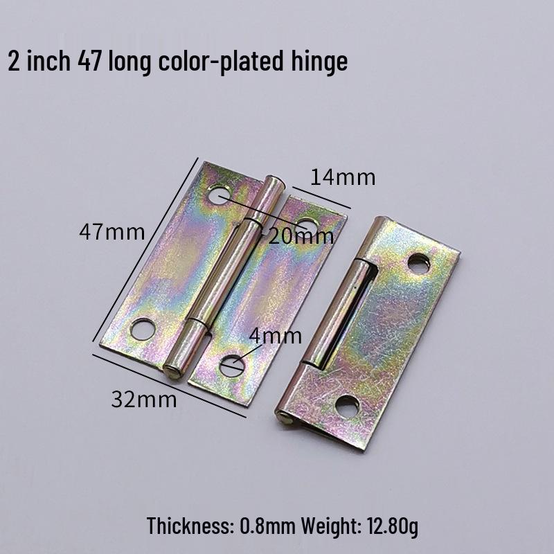 Flat Crown Hinges in Gold, Silver, Antique Bronze - Available in 1.5, 2, 3, & 4-inch Sizes
