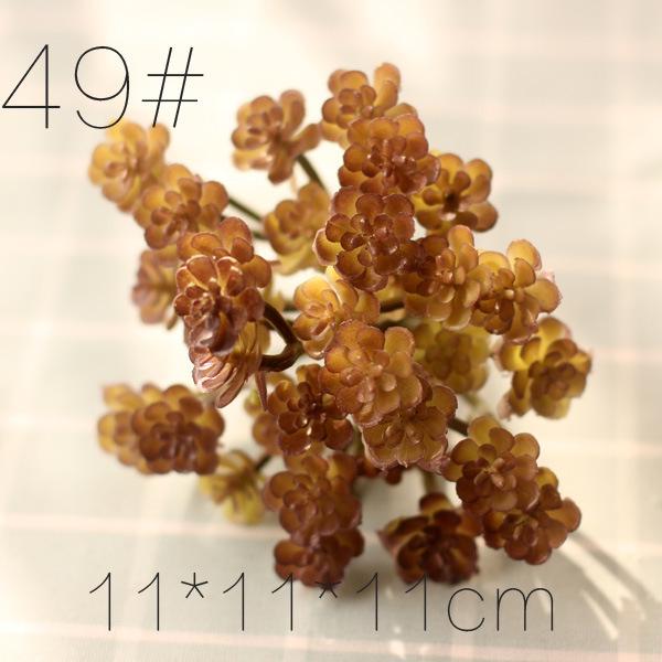 Realistic Flocked Succulents: Small Artificial Green Plant Wall Decor for Interiors